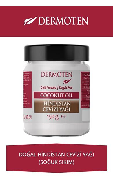 Dermoten Hindistan Cevizi Yağı 150 gr (Soğuk Pres)