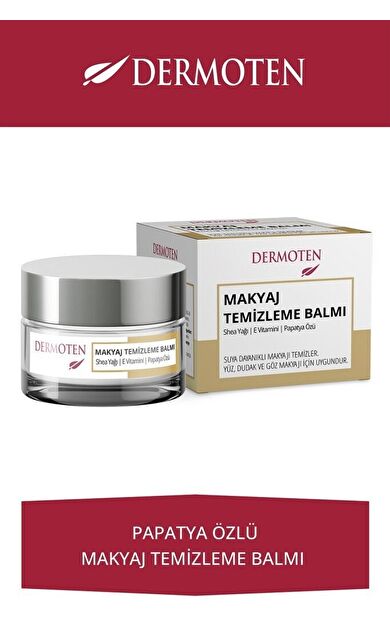 Dermoten Makyaj Temizleme Balmı Arındırıcı - Yüz, Dudak ve Göz Makyajı İçin Papatya Özlü Temizleme Yağı