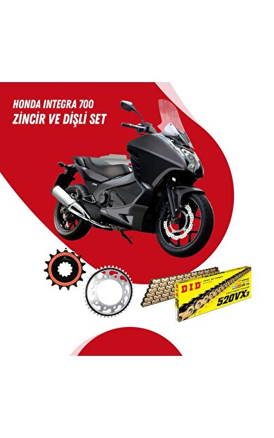 HONDA INTEGRA 700 12-13 DID VX3 GOLD ZİNCİR DİŞLİ SET DIDKMP012