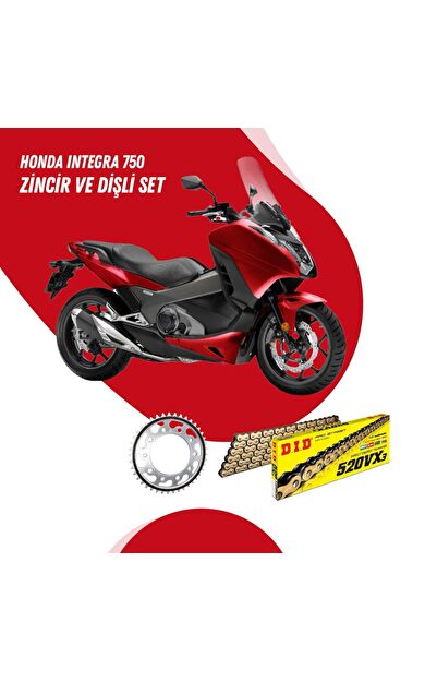 HONDA INTEGRA 750 14-19 DID VX3 GOLD ZİNCİR DİŞLİ SET DIDKMP013