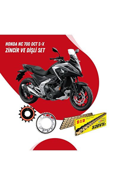 HONDA NC 700 DCT S-X 12-13 DID VX3 GOLD ZİNCİR DİŞLİ SET DIDKMP014