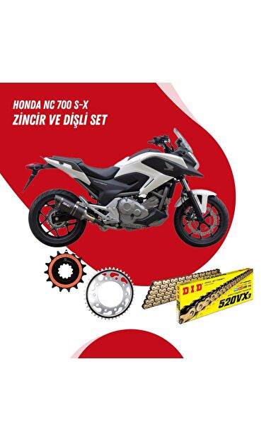 HONDA NC 700 S-X 12-13 DID VX3 GOLD ZİNCİR DİŞLİ SET DIDKMP015