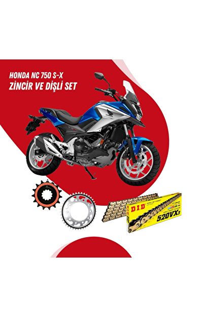 HONDA NC 750 S-X 14-20 DID VX3 GOLD ZİNCİR DİŞLİ SET DIDKMP017