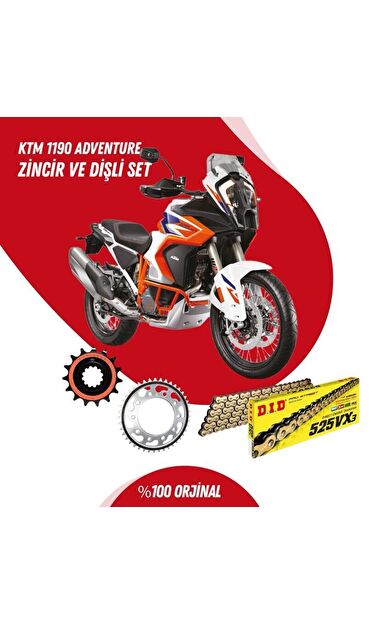 KTM 1190 ADVENTURE 13-16 DID VX3 GOLD ZİNCİR DİŞLİ SET