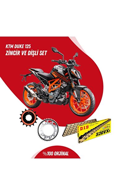 KTM DUKE 125 14-23 DID VX3 GOLD ZİNCİR DİŞLİ SET DIDKMP023