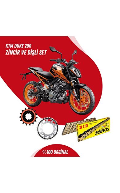 KTM DUKE 200 12-14 DID VX3 GOLD ZİNCİR DİŞLİ SET