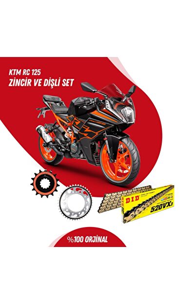 KTM RC 125 14-23 DID VX3 GOLD ZİNCİR DİŞLİ SET DIDKMP028