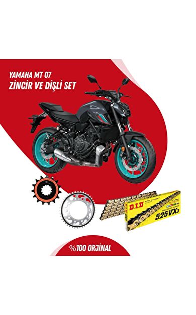 YAMAHA MT 07 14-23 DID VX3 GOLD ZİNCİR DİŞLİ SET DIDKMP032
