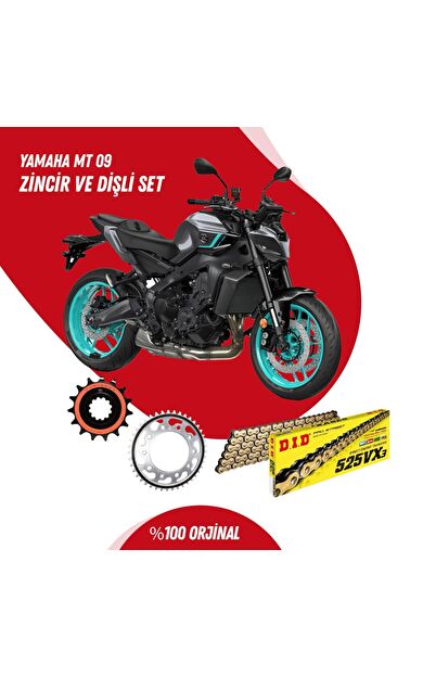 YAMAHA MT 09 13-20 DID VX3 GOLD ZİNCİR DİŞLİ SET DIDKMP034