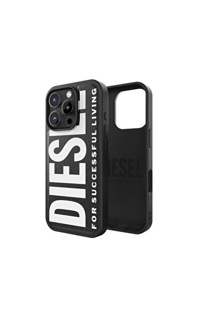Diesel iPhone 16 Pro Uyumlu Magsafe Destekli Core Kalıplı Kılıf - Siyah/Beyaz
