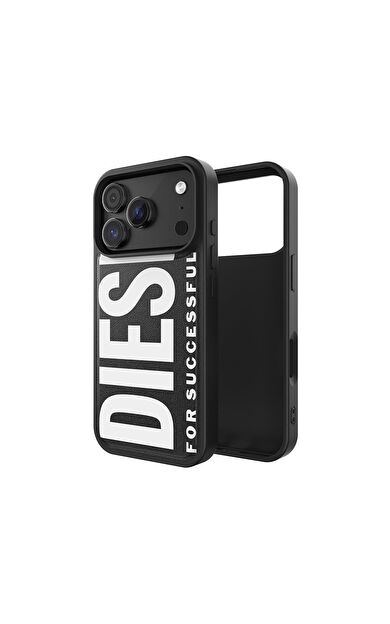 Diesel iPhone 17 Pro Uyumlu Magsafe Destekli Core Kalıplı Kılıf - Siyah/Beyaz