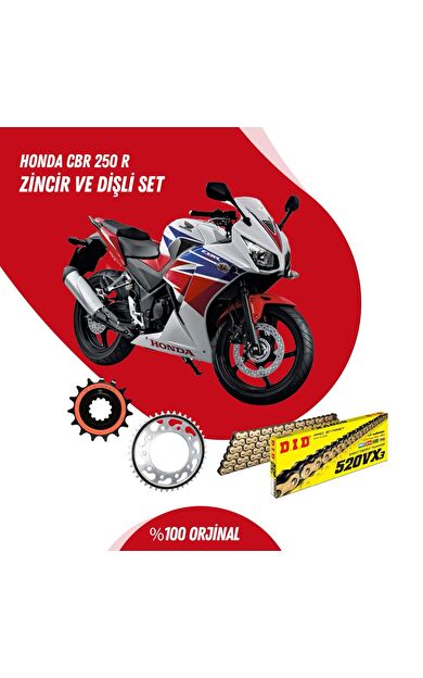 HONDA CBR 250 R 11-13 DID VX3 GOLD ZİNCİR DİŞLİ SET DIDKMP007