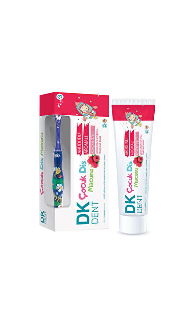 Dk Dent Ahududu Aromalı Florürsüz Çocuk Diş Macunu 50 ml + Diş Fırçası