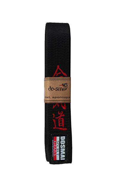 DO-SMAI Aikido Nakışlı Kuşak Ak258 - Kırmızı-Siyah