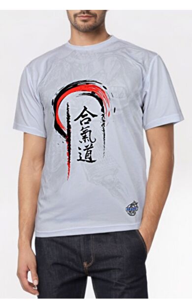 DO-SMAI Dijital Baskılı Fitness Boks Muay Thai Antrenman Tişörtü Spor T-shirt Ait006 - Beyaz