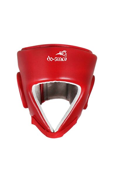 DO-SMAI Deri Yüz Korumalı Kick Boks Muay Thai Maç Kaskı Ko371 - Kırmızı