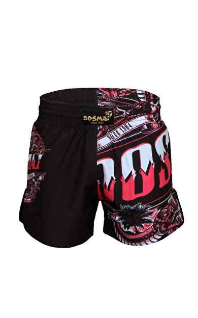 DO-SMAI Dijital Baskılı Snake Fitness Boks Muay Thai Antrenman Şortu Spor Şort Fgs238 - Siyah Kırmızı