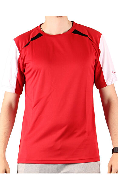 DO-SMAI Slim Fit Performans Fitness Antrenman Sporcu T-Shirt BYT163 - Kırmızı
