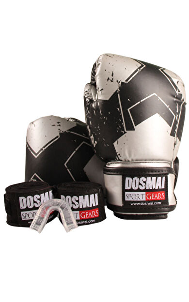 DO-SMAI Lykia Boks Eldiveni Boks Dişlik Boks Bandaj Seti - Gri