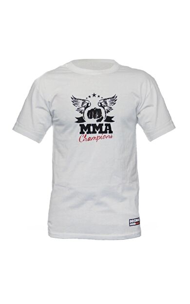 DO-SMAI Baskılı Mma Fitness Boks Muay Thai Antrenman Tişörtü Spor T-shirt Mmt833 - Beyaz