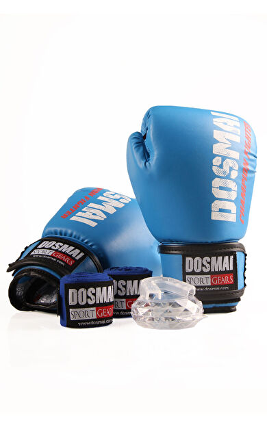 DO-SMAI Esquize Boks Eldiveni Boks Dişlik Boks Bandaj Seti - Mavi