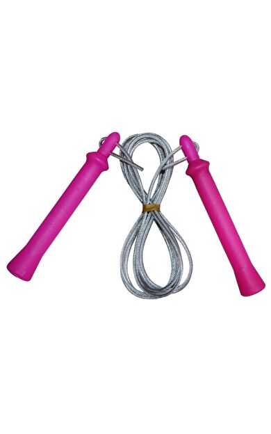 DO-SMAI Plastik Tutamaçlı Çelik Halatlı Atlama I?pi Di757 - Pembe