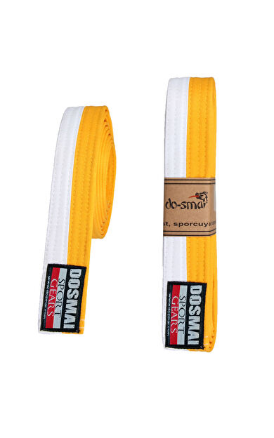 DO-SMAI Aikido Karate Çift Dolama Kuşak Tk246 - Sarı - Beyaz