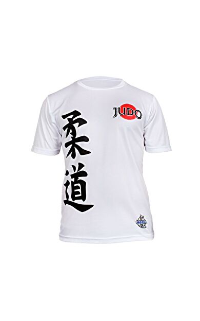 DO-SMAI Dijital Baskılı Judo Fitness Boks Muay Thai Antrenman Tişörtü Spor T-shirt Jdt073 - Beyaz