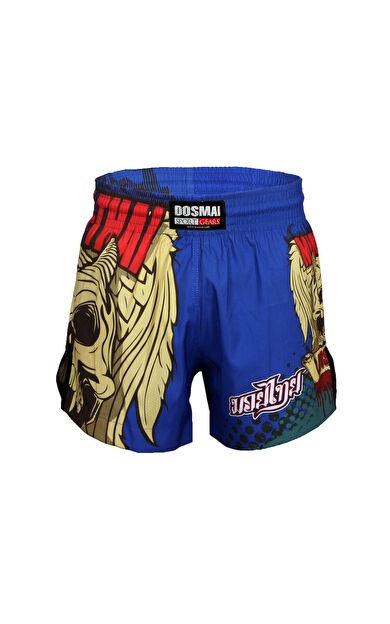 DO-SMAI Dijital Baskılı Strong Kick Boks Fitness Boks Muay Thai Antrenman Şortu Spor Şort Mts212 - Mavi