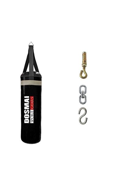 DO-SMAI Asma Aparatlı Ev Tipi Boks Kum Torbası 80*25 Cm Kt521 - Siyah