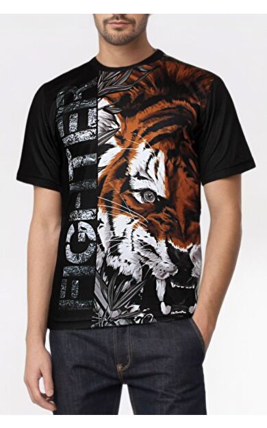 DO-SMAI Dijital Baskılı Fitness Boks Muay Thai Antrenman Tişörtü Spor T-shirt Fgt156 - Siyah