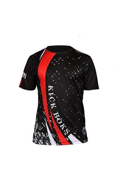 DO-SMAI Dijital Baskılı Fitness Boks Muay Thai Antrenman Tişörtü Spor T-shirt Kbt079 - Siyah