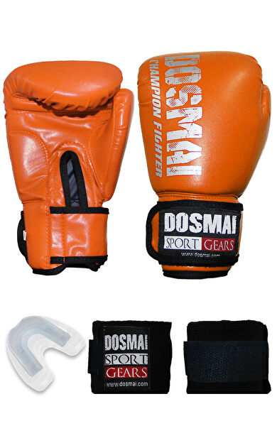DO-SMAI Esquize Boks Eldiveni Boks Dişlik Boks Bandaj Seti - Turuncu