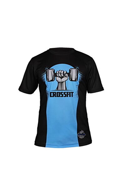 DO-SMAI Dijital Baskılı Crossfit Fitness Boks Muay Thai Antrenman Tişörtü Spor T-shirt Crt027 - Lacivert