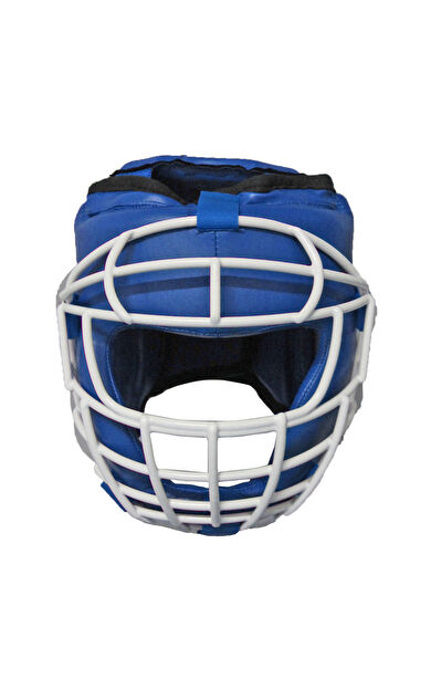 DO-SMAI Yüz Korumalı Demirli Boks Kick Boks Kaskı S Beden KO373 - Mavi