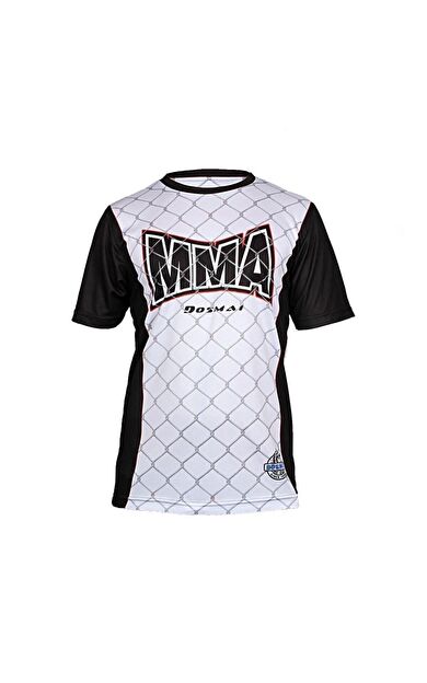 DO-SMAI Dijital Baskılı Mma Fitness Boks Muay Thai Antrenman Tişörtü Spor T-shirt Mmt108 - Beyaz