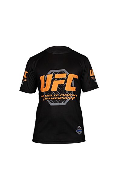 DO-SMAI Dijital Baskılı Ufc Fitness Boks Muay Thai Antrenman Tişörtü Spor T-shirt Uft106 - Siyah