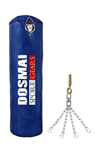 DO-SMAI Asma Aparatlı Ev Tipi Boks Kum Torbası 150*40 Cm Kt524 - Mavi