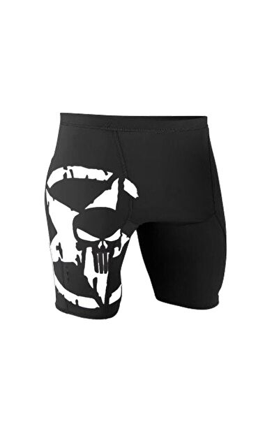 DO-SMAI Dijital Baskılı Punisher Tasarım Rashguard Şort Rgs320 - Siyah
