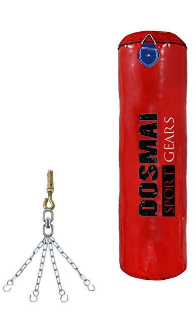 DO-SMAI Asma Aparatlı Ev Tipi Boks Kum Torbası 120*37 Cm Kt523 - Kırmızı
