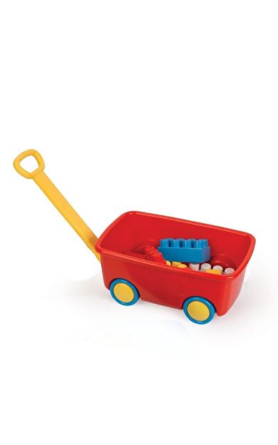 Dolu Bloklu Çek Çek Araba 28 Parça Eğitici Öğretici Yapboz Blok Seti