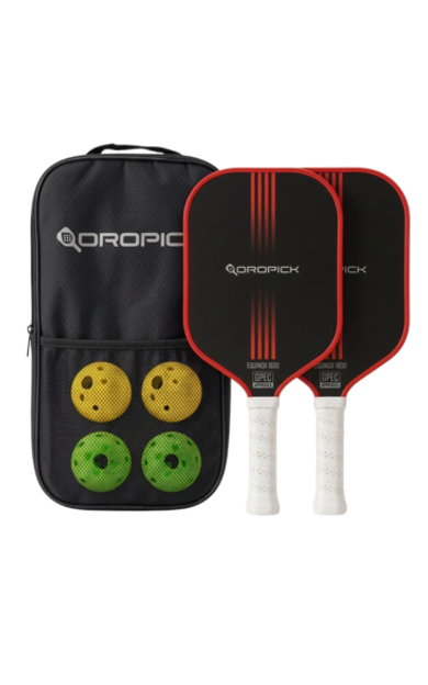 Dropick Equinox 1600 Fiber 16 mm – Kırmızı Pickleball Raket Seti