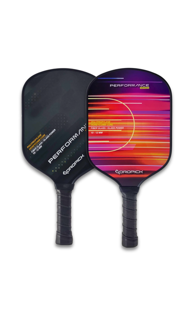 Dropick Performance Maç Seti - Shadow & Flame | 2 Karbon Fiber Pickleball Raket + 4 Top + Taşıma Çantası