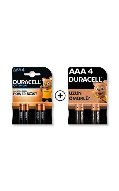 AAA Optimum Kalem Pil 4’lü Paket + AAA Alkalin Kalem Pil 4' lü Paket