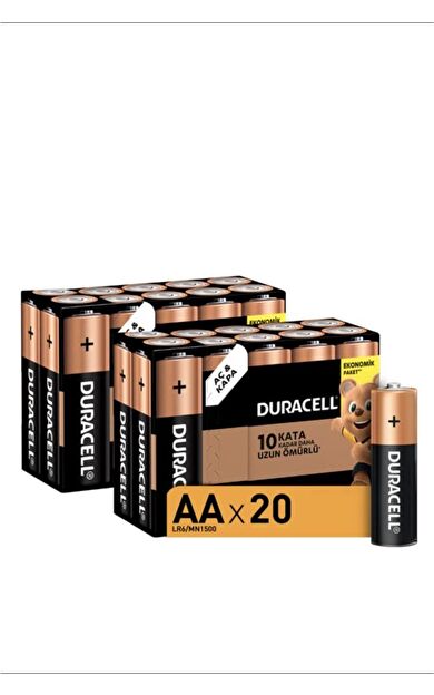 Alkalin Aa Kalem Piller, 20 Li Paket