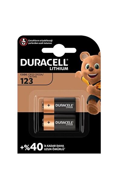 Duracell 123A 3V Lityum Pil 2'li