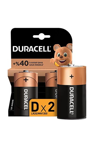 Duracell Alkalin D Büyük Boy Pil 2'li Paket
