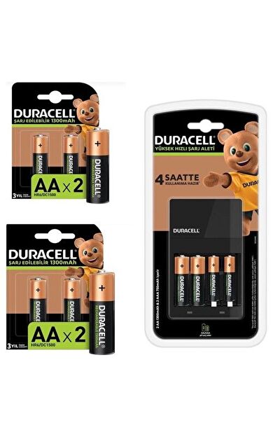 Duracell Cef 14 Şarj Cihazı v+2 Adet 1300 Mah+ 750 Mah