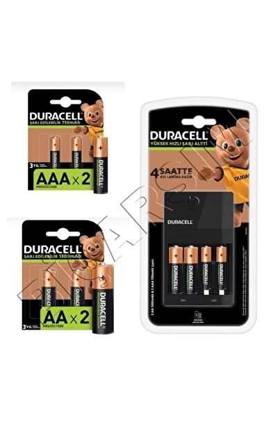 Duracell Cef 14 Şarj Cihazı + 1300 Mah+ 750 Mah