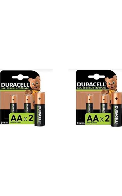 Duracell Şarj Edilebilir Basic Aa Piller, 4 Adet 1300 Mah